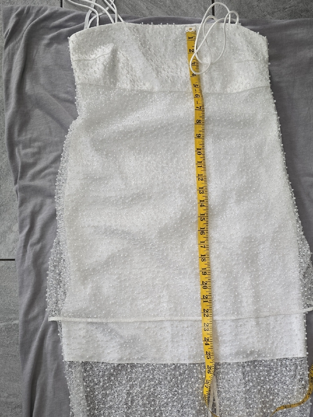 BHLDN White Pearl-Embellished Sheer Overlay Slip Dress - Picture 12 of 12